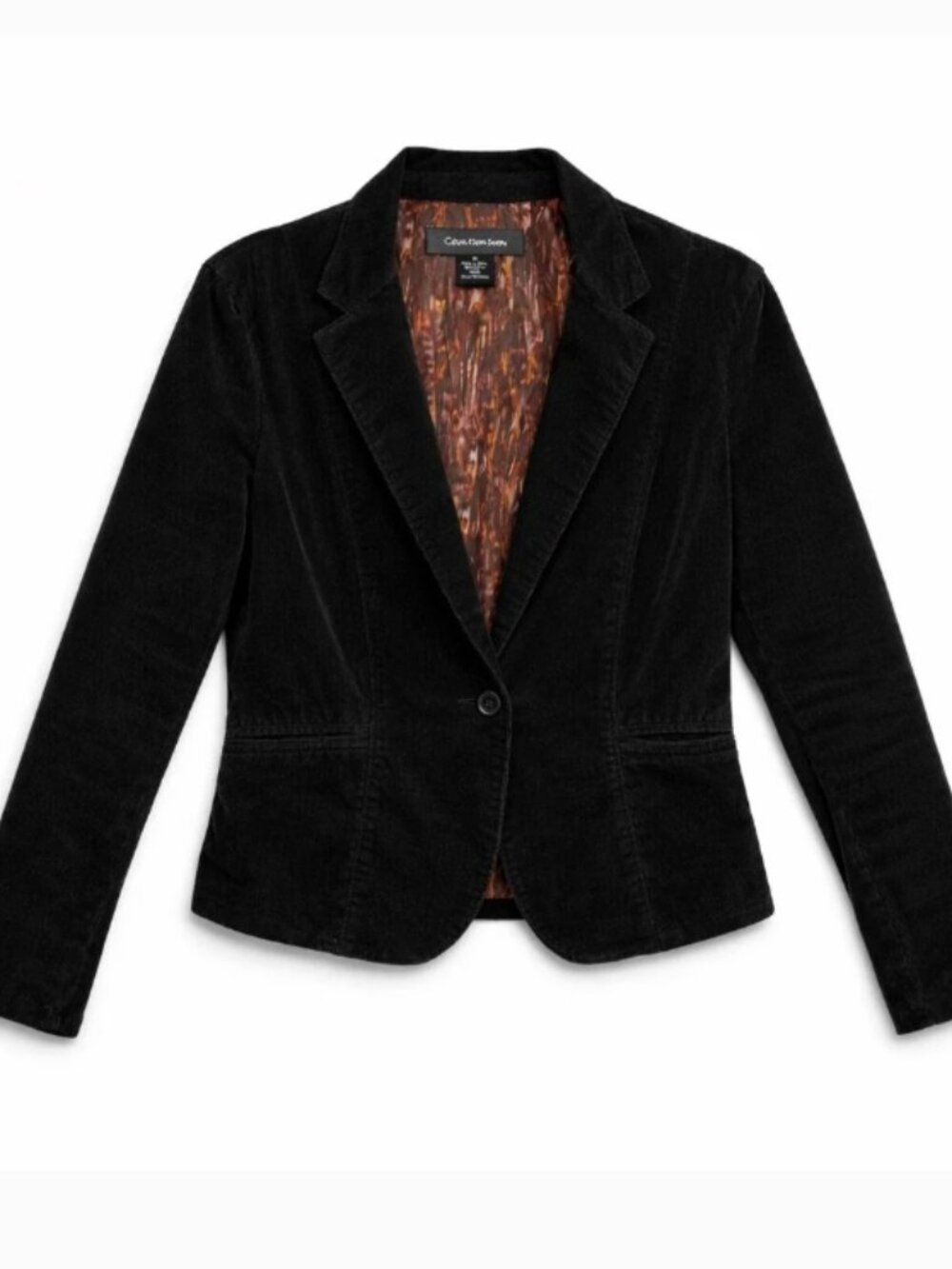 Calvin Klein Jeans Black Corduroy Blazer Jacket Size XL NWT